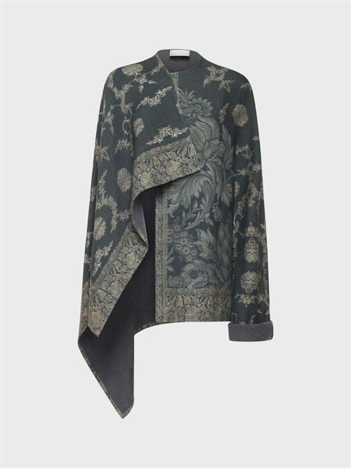 Mantella in pura lana con motivo floreale PIERRE-LOUIS MASCIA | MA10636519570
